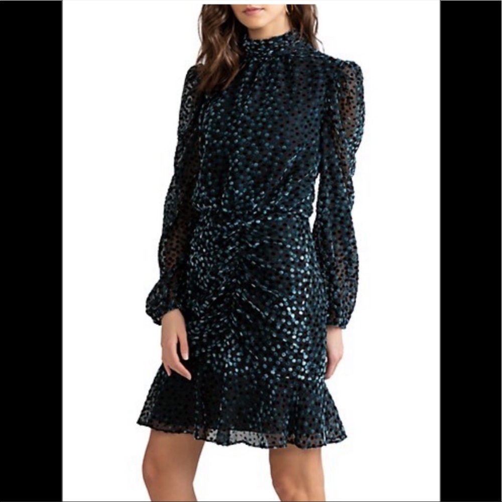NWT Shoshanna Velvet Dot Dress